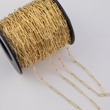 4x20mm Paperclip CCC Ion Plated Brass Chain - Tarnish Resistant Wholesale 1 yard per order