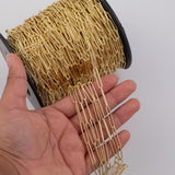 4x20mm Paperclip CCC Ion Plated Brass Chain - Tarnish Resistant Wholesale 1 yard per order