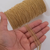 1.5mm Rolo CCC Ion Plated Brass Chain - Tarnish Resistant Wholesale 1 yard per order