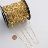 Cross 5mm Ion Plated Brass Chain - Tarnish Resistant Wholesale 1 yard per order