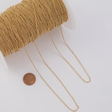1.5mm Rolo CCC Ion Plated Brass Chain - Tarnish Resistant Wholesale 1 yard per order