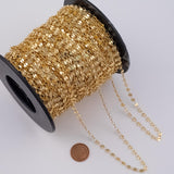 4mm Sequin Disc Chain Ion Plated Brass Chain - Tarnish Resistant Wholesale 1 yard per order
