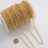 6mm CCC Ion Plated Brass Chain - Tarnish Resistant Wholesale 1 yard per order