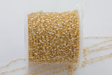 14kt Gold Filled 1.5mm Satellite Chain with 1.8mm Sterling silver Beads - Chain for Permanent Jewelry - USA made-Permanent Jewelry Chain