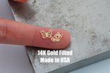 Butterfly And Side Buttefly Permanent Jewelry Connector- Intricate Detail - 14kt gold filled or Sterling Silver - Made in the USA