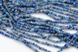 Natural Lapis Beads Full Strands-15.5 inches-3x4mm- Nice Size Hole- Diamond Cutting, High Facets-Nice and Sparkly-Faceted Round