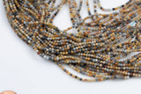 Crazy Laced Agate- Beads Full Strands-15.5 inches- 2mm- Nice Size Hole- Diamond Cutting, High Facets-Nice and Sparkly-Faceted Round