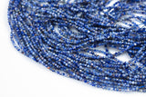 Sodalite- Beads Full Strands-15.5 inches- 2mm- Nice Size Hole- Diamond Cutting, High Facets-Nice and Sparkly-Faceted Round