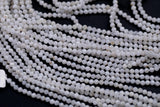 Natural Moonstone- Beads Full Strands-15.5 inches- 2mm and 3mm- Nice Size Hole- Diamond Cutting, High Facets-Nice and Sparkly-Faceted Round