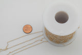 Mix Metal Gold filled and Sterling 2.2x5.5mm, Italian , Wholesale, USA Made, Chain by foot Permanent Jewelry Chain