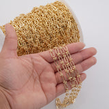 Paperclip Chain Ion Plated Brass Chain - Tarnish Resistant Wholesale 1 yard per order