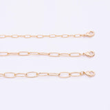 Round Paperclip Necklaces 16" 18" 3mm 4mm 5mm For Layering Tarnish Resistant pvd Ion Plating Ion Plated