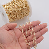 3.5x10mm CCC Ion Plated Brass Chain - Tarnish Resistant Wholesale 1 yard per order
