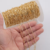 clover eyes CCC Ion Plated Brass Chain - Tarnish Resistant Wholesale 1 yard per order