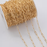 5x14mm Textured CCC Ion Plated Brass Chain - Tarnish Resistant Wholesale 1 yard per order