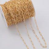 5x14mm Textured CCC Ion Plated Brass Chain - Tarnish Resistant Wholesale 1 yard per order