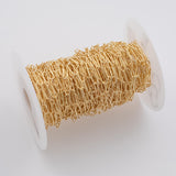 paperclip round 5x15mm CCC Ion Plated Brass Chain - Tarnish Resistant Wholesale 1 yard per order