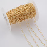 paperclip round 5x15mm CCC Ion Plated Brass Chain - Tarnish Resistant Wholesale 1 yard per order