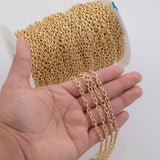 Oval 4x6mm CCC Ion Plated Brass Chain - Tarnish Resistant Wholesale 1 yard per order