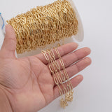 Paperclip flat 4x10mm CCC Ion Plated Brass Chain - Tarnish Resistant Wholesale 1 yard per order