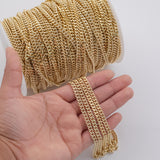 Cuban curb 4.5mm CCC Ion Plated Brass Chain - Tarnish Resistant Wholesale 1 yard per order