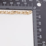 4mm Oval Faceted Chain Ion Plated Brass Chain - Tarnish Resistant Wholesale 1 yard per order 4x5mm