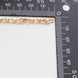 4x5mm CCC Ion Plated Brass Chain - Tarnish Resistant Wholesale 1 yard per order