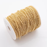 4mm Oval Faceted Chain Ion Plated Brass Chain - Tarnish Resistant Wholesale 1 yard per order 4x5mm