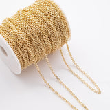 4mm Oval Faceted Chain Ion Plated Brass Chain - Tarnish Resistant Wholesale 1 yard per order 4x5mm