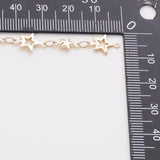 Star CCC Ion Plated Brass Chain - Tarnish Resistant Wholesale 1 yard per order