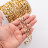 Star Chain 8mm Ion Plated Brass Chain - Tarnish Resistant Wholesale 1 yard per order