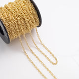 Sunburst 5x6mm CCC Ion Plated Brass Chain - Tarnish Resistant Wholesale 1 yard per order