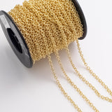 Sunburst 5x6mm CCC Ion Plated Brass Chain - Tarnish Resistant Wholesale 1 yard per order