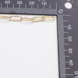 4x11mm Hammered Paperclip Chain Plated Brass Chain - Tarnish Resistant Wholesale 1 yard per order