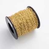 4x11mm Hammered Paperclip Chain Plated Brass Chain - Tarnish Resistant Wholesale 1 yard per order