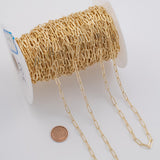 Paperclip flat 4x10mm CCC Ion Plated Brass Chain - Tarnish Resistant Wholesale 1 yard per order