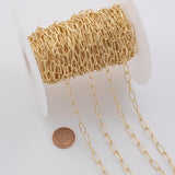 5x10mm CCC Ion Plated Brass Chain - Tarnish Resistant Wholesale 1 yard per order