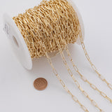 3.5x10mm CCC Ion Plated Brass Chain - Tarnish Resistant Wholesale 1 yard per order