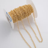 6mm Rolo Round Chain Ion Plated Brass Chain - Tarnish Resistant Wholesale 1 yard per order