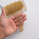 6mm CCC Ion Plated Brass Chain - Tarnish Resistant Wholesale 1 yard per order