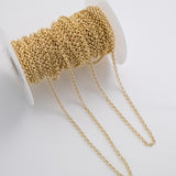 4mm Rolo CCC Ion Plated Brass Chain - Tarnish Resistant Wholesale 1 yard per order