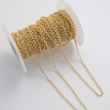 4mm Rolo CCC Ion Plated Brass Chain - Tarnish Resistant Wholesale 1 yard per order