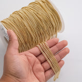 3.5mm Cuban Curb CCC Ion Plated Brass Chain - Tarnish Resistant Wholesale 1 yard per order