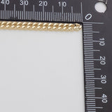 3.5mm Cuban Curb Chain Ion Plated Brass Chain - Tarnish Resistant Wholesale 1 yard per order