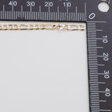 3mm Figaro CCC Ion Plated Brass Chain - Tarnish Resistant Wholesale 1 yard per order
