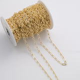 4x9mm Paperclip Chain Big and Small Long and Short Ion Plated Brass Chain - Tarnish Resistant Wholesale 1 yard per order