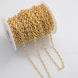 5x7mm Rolo Oval CCC Ion Plated Brass Chain - Tarnish Resistant Wholesale 1 yard per order