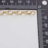 5x7mm Rolo Oval CCC Ion Plated Brass Chain - Tarnish Resistant Wholesale 1 yard per order