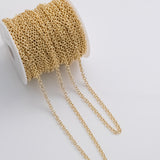 4mm CCC Ion Plated Brass Chain - Tarnish Resistant Wholesale 1 yard per order