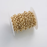 6x8mm Oval Rolo Chain Ion Plated Brass Chain - Tarnish Resistant Wholesale 1 yard per order